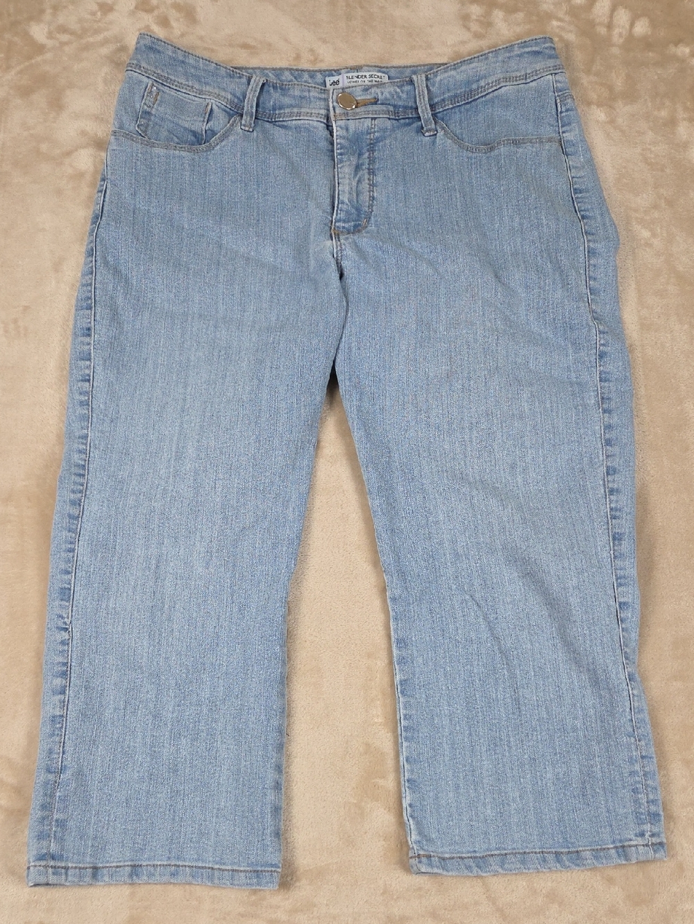 Lee Light Blue Denim Cropped Capris